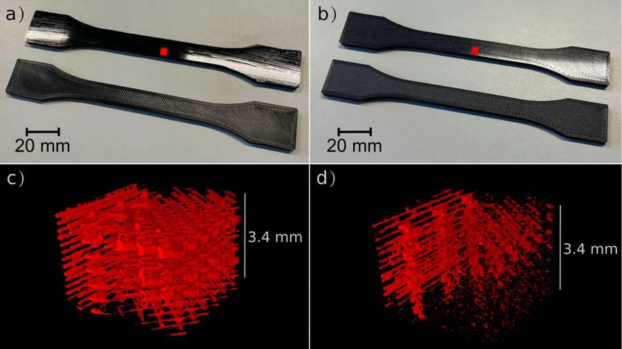 High-Temperature Performance of 3D-Printed Carbon-Based PEEK Materials